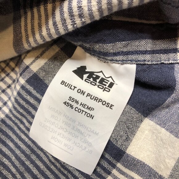 REI Plaid Linen Hemp Sleeveless Country Top Natural Soft Tank Shirt Breathable - Picture 10 of 11